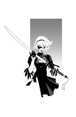 diegollorenteart:  2B from Nier Automata ^^ Btw, I love to answer all the questions that you guys send me using the “Ask me anything” function here on Tumblr. Keep the questions coming, I’ll be happy to answer! ;) 