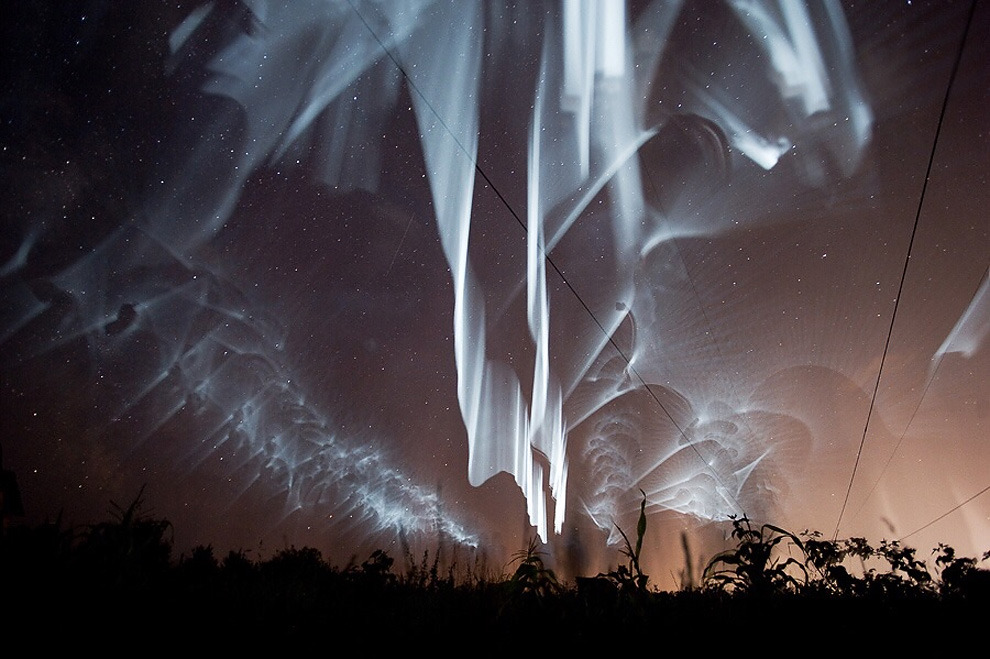 culturenlifestyle:  Rare White Curtain Auroras Seen Over Finland Behold stargazers,