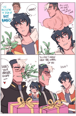 ultraformats:  there’s no mistletoe in the desert shiro how was he supposed to know what to do with it