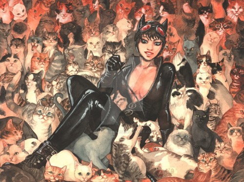 #Catwoman #art by #alicebobbaji. -RL Found here: http://alice-bobbaji.deviantart.com/art/Catwoman-36