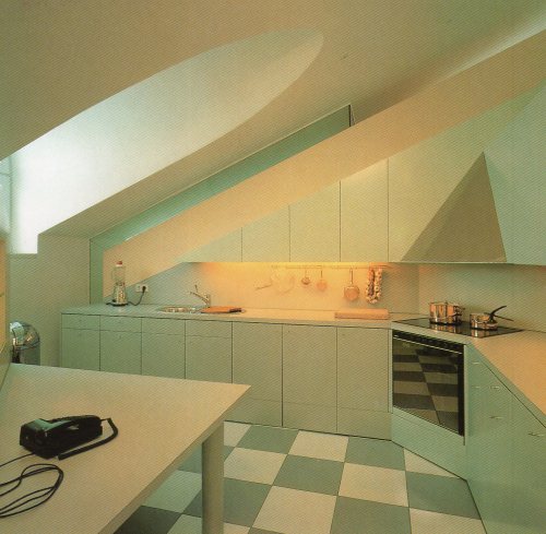 vintagehomecollection:The range hood and other details - such as the cupboard handles - are treated 