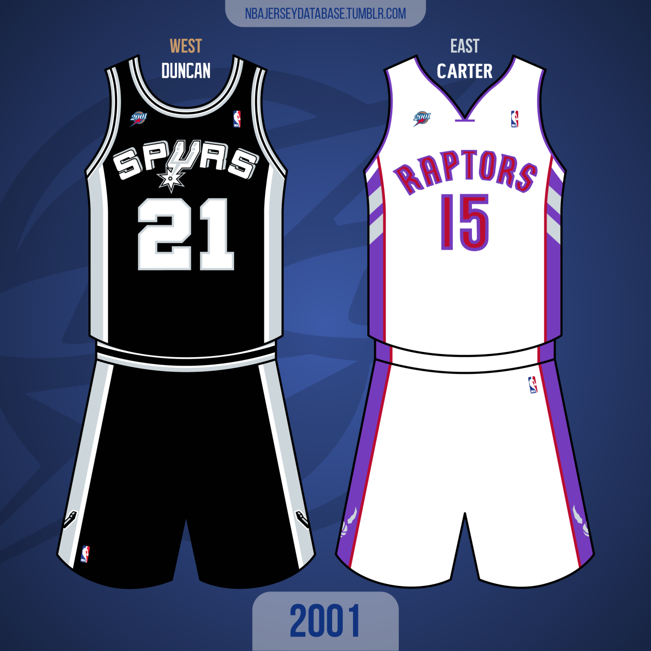 NBA Jersey Database, 2001 NBA All-Star GameMCI Center East 111 - West