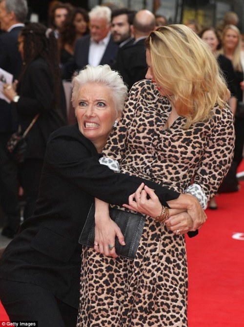 hayleylovesjessica:Hayley Atwell and Emma Thompson at the premiere of The Children Act, London, 16 A