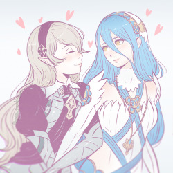 koyoriin:  http://www.pixiv.net/member.php?id=12576068http://instagram.com/koyori_n Drawing of F!Kamui and Azura :&gt; I couldn’t help myself… [Previous FE fanart] 