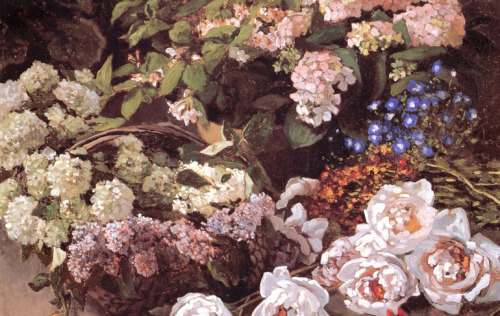easymomentsandobsession:  Spring Flowers (1864), Claude Monet 