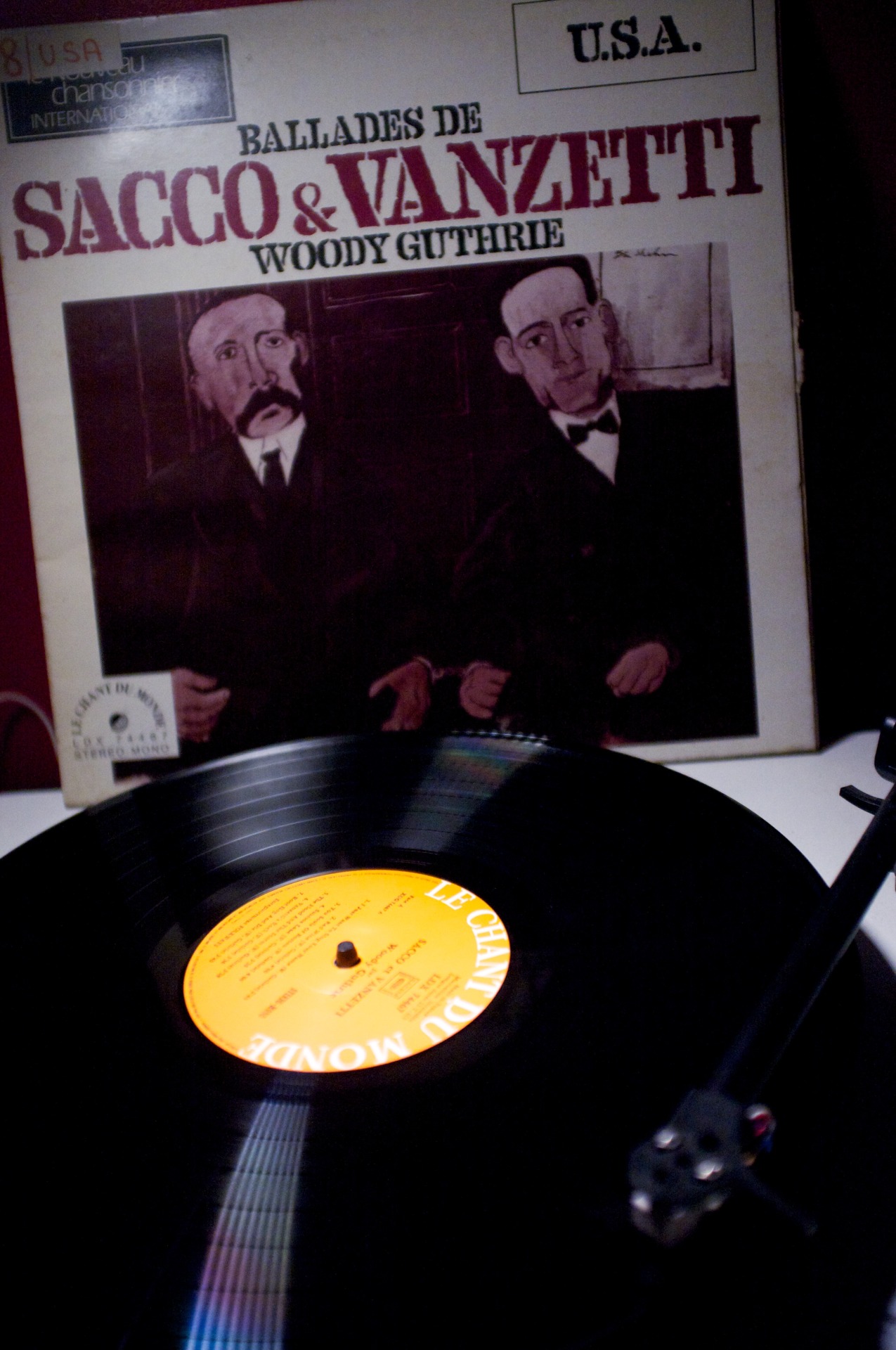 Woody Guthrie - “Ballades de Sacco & Vanzetti” - 1960 - Label “Le Chant du Monde”