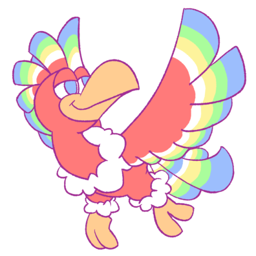 Wanted to try a really colorful Mario character but with pastel colors so here’s Fluzzard from
