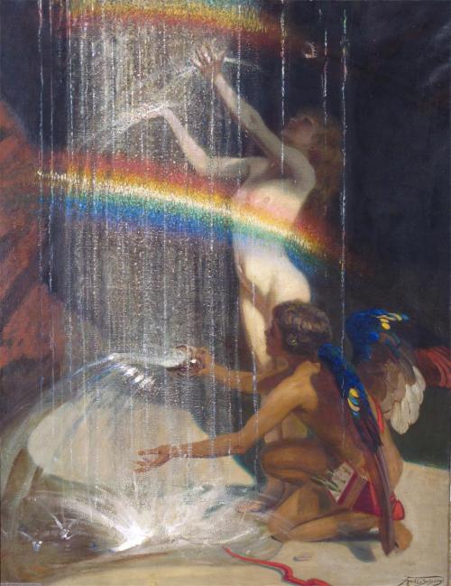 monsieurleprince:Frank Owen Salisbury (1874 - 1962) - Cupid and Psyche at the fountain of etern