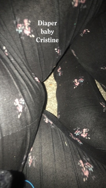 diaperbabycristine: Was hanging out slide last night after I got home. My diaper bulge was huge! It 
