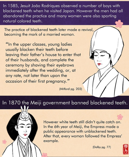 Fashion of Black Teeth in Old Japan A Yedo chemist’s recipe for black teeth dye from Tales of Old Ja