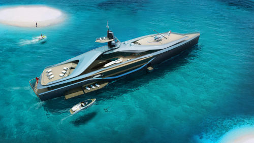 moneyisnobject:Project “Kairos”Designed by Oceanco, Pininfarina and Lateral 