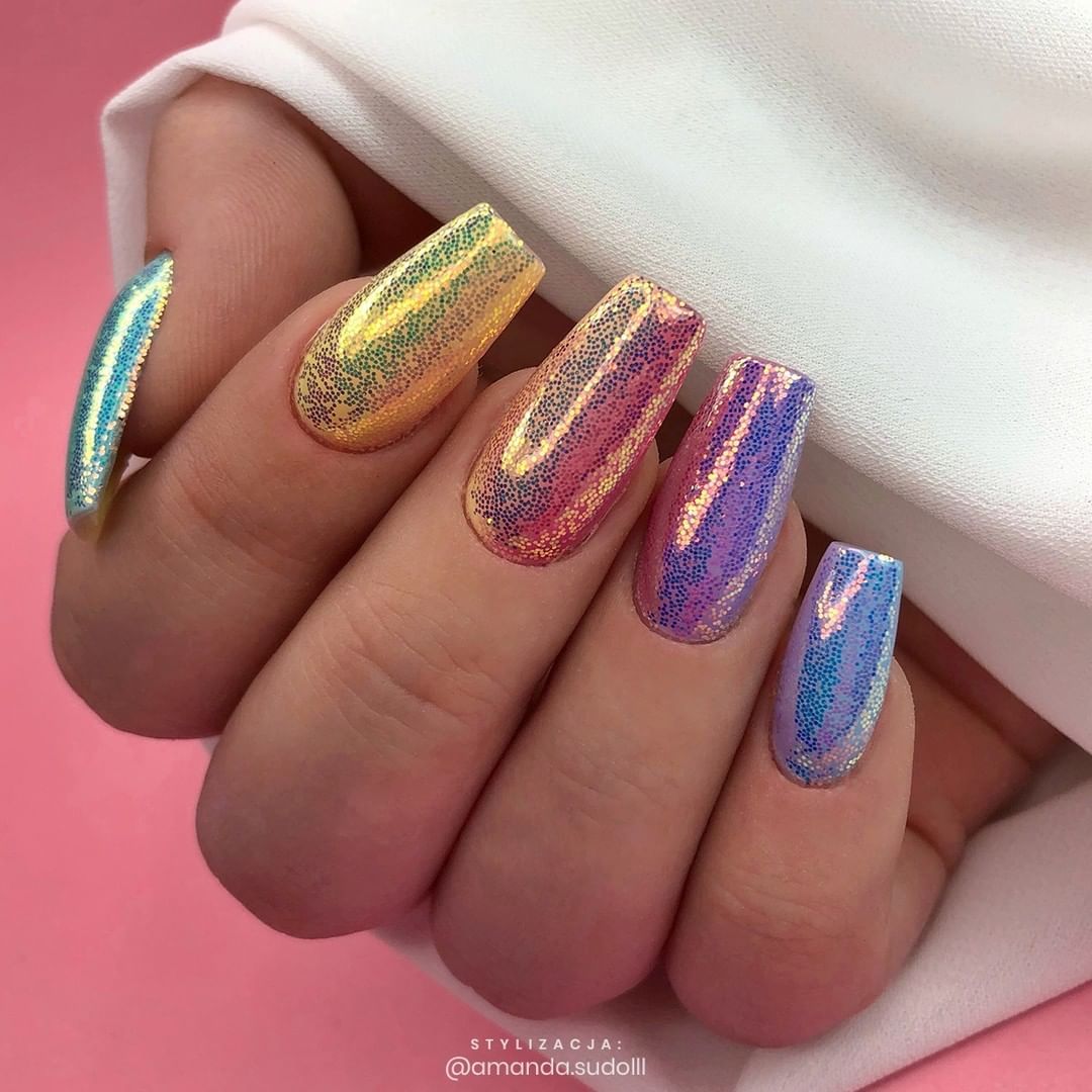 Stylish Belles Cute Shimmer Multicolor Acrylic Nails Coffin Stylish Belles Cute Shimmer Multicolor Acrylic Nails Coffin