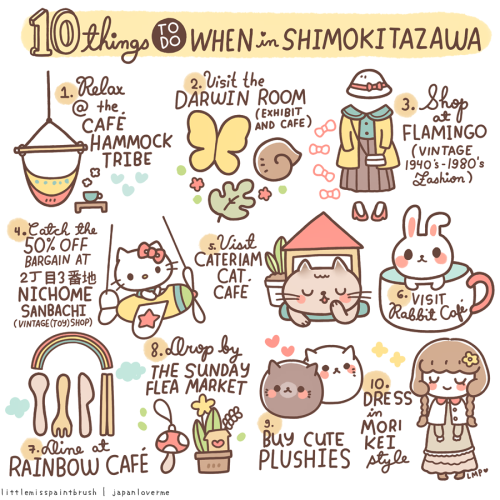 littlemisspaintbrush: I didn’t want to spam you so I compiled my “10 things to do in Jap