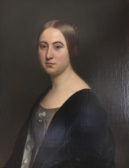 1830s + 1840s + 1850s female portraits by David Monies (1812-94)“Portrait of a married woman&r
