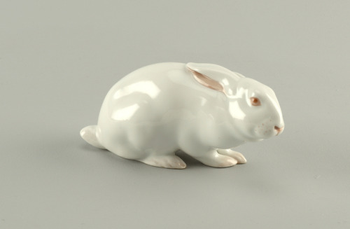 aleyma: Royal Copenhagen Porcelain Manufactory, Rabbit figure, c.1900-25 (source).