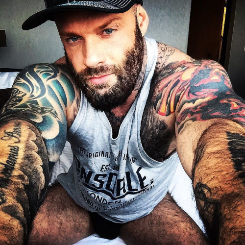 wrestlehead:  Jimbo, James Mordaunt In various stage of dress and tatt.  Handsome, awesome ink work, great pecs my kind of man - WOOF