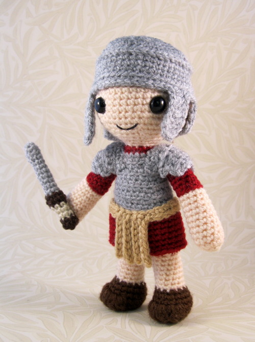 generally-nauseated: lucyravenscar: My latest pattern, to make a cute Roman Soldier amigurumi, is no