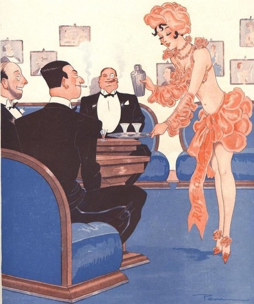 Illustration by Pem for Le Sourire, 1930s.