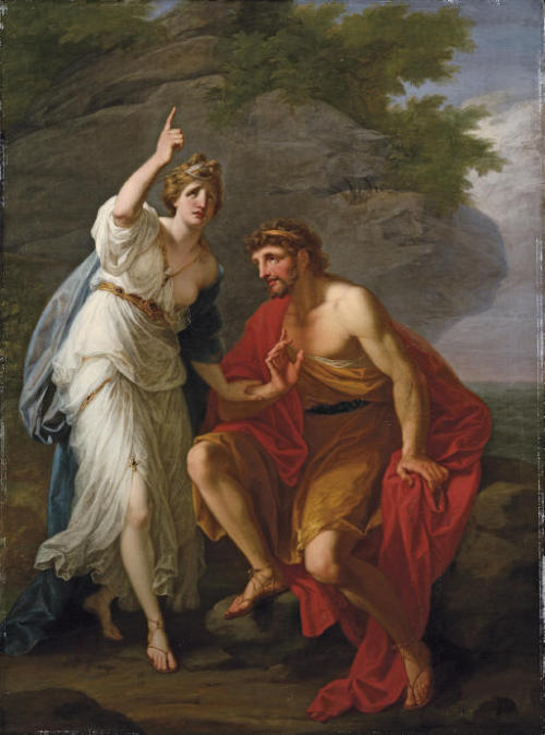 Calypso Calling Heaven and Earth to Witness Her Sincere Affection for Ulysses, Angelica Kauffman (17