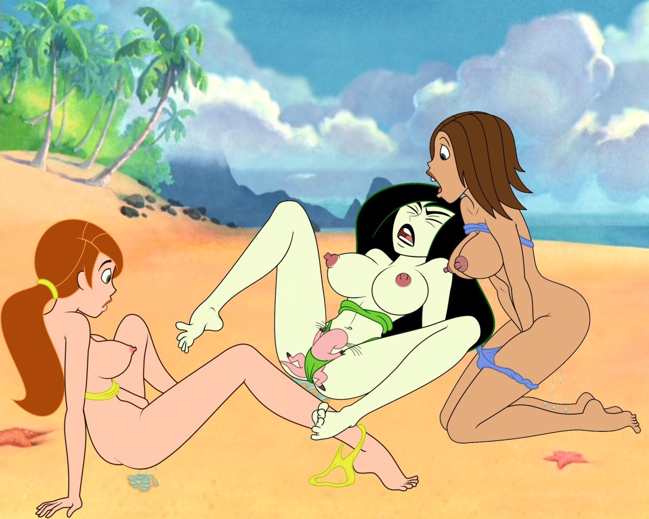 kimpossiblehentai247:  Insatiable teens from Kim Possible tv-show cannot wait to
