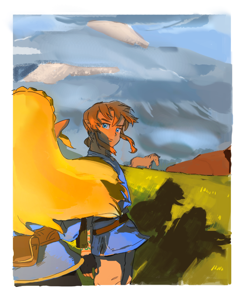 takeblueart:  There’s something symbolic about them walking together as Link has