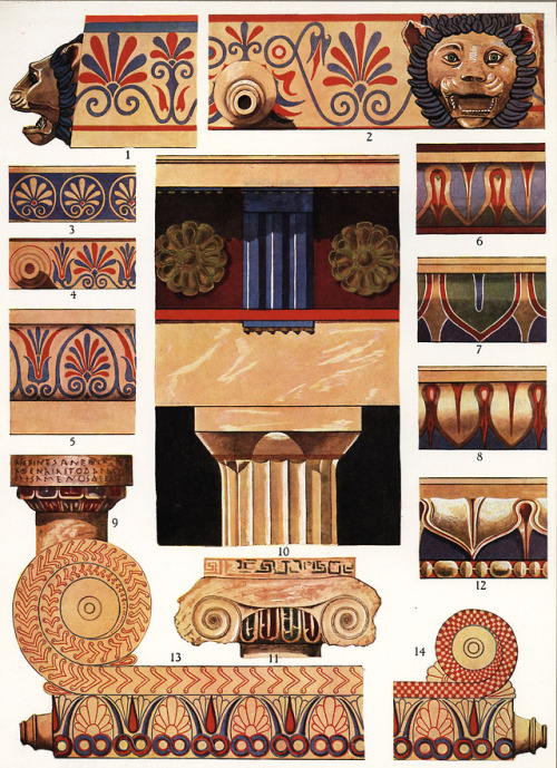 uwmspeccoll:Greek Ornament in The Coloured Ornament of All Historical Styles Today we are featuring 