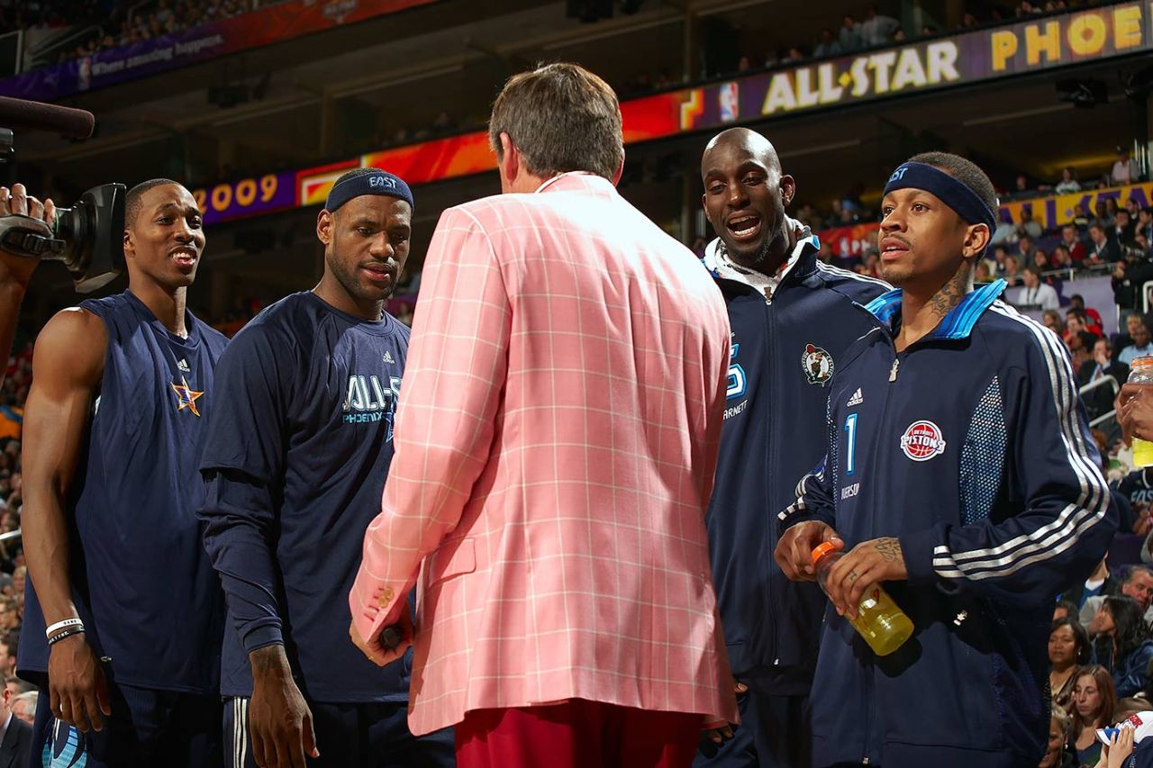 If KG & LeBron start going in on your suit choice, you need a good sense of humor. Sager always had a smile on his face, anticipating the trash talk.