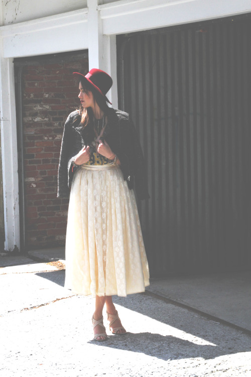 American Rebel Hat- Vintage (Renningers Market, Lancaster PA) Jacket- H&M Shirt- Century21 Skirt