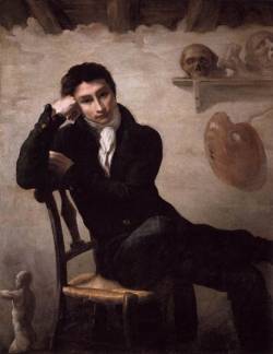 solitaryfossil: Théodore Géricault Portrait of an Artist in His Studio, c. 1820 Oil on canvas, 147 x 114 cm, Musée du Louvre, Paris 