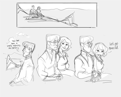 I saw something about Sutar week????  So I organized the last couple of those engagement sketches I 