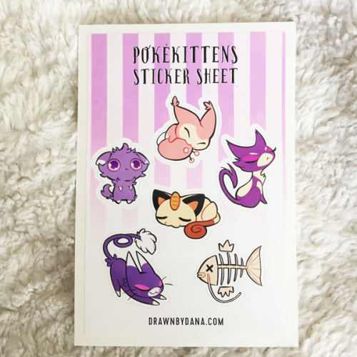 drawnbydana: I’ve updated my store! Kitties and birbs are now available as both stickers and p