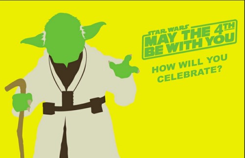 Basically, may the fourth be with you. Happy Star wars day everyone! 