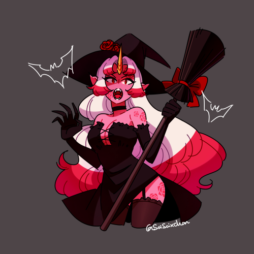 artsycrapfromsai:[on twitter] [PLEASE DO NOT REPOST]“I put a spell on you…”  ✨Happy Halloween!! Have