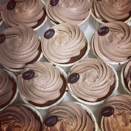 cupcaketimegbg: chailatte cupcakes with mocha icing #cupcake #fikatime #chailatte #chaicupcake #chai