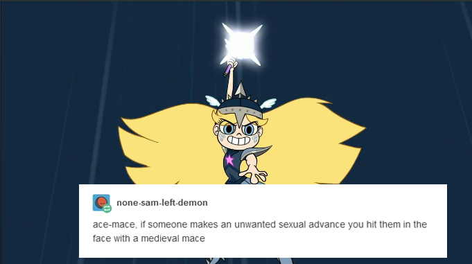 pastel-meme-princess:  “ace mace,if someone makes an unwanted sexual advance you