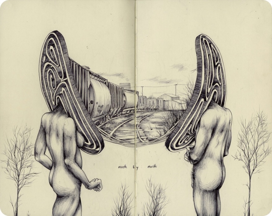 artisticexpansion:  Pat Perry - Sketches (What A Trip) 