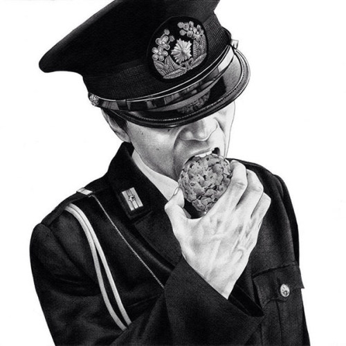 thingstolovefor:    War on Drugs by  Shohei Otomo. #Love it!  Ball-point pen drawings.
