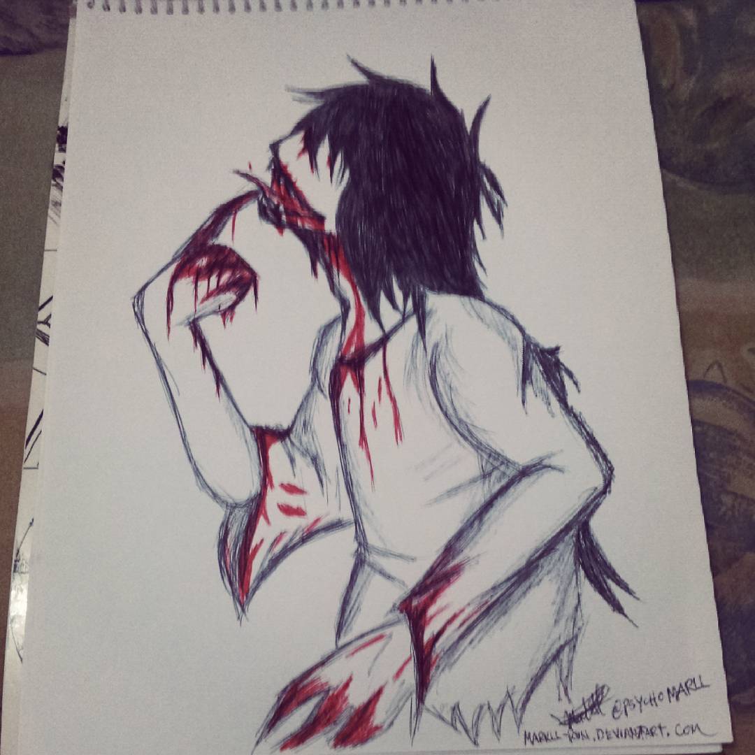 Life Just Ended By Mark Quick Art Jeff The Killer Before Sleeping Now