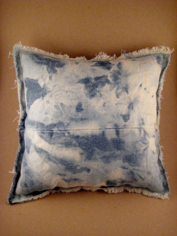 Robinfitzsimons365:  Day 195: Bleached Denim Pillow And A Light Box April 2, 2013