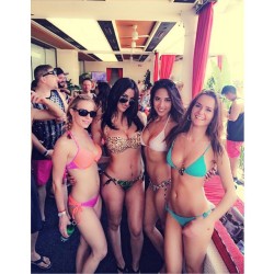 meanwhileinvegas:  Did I tell you I work with HOT girls? Love my #palmsgirls #workhard #playhard and don’t forget to TIP 💵 #latepost and credit by @bicky_booo 🙋 #beautifulday w my #chicks by jessica_rabbit702 http://ift.tt/1B86Dpy