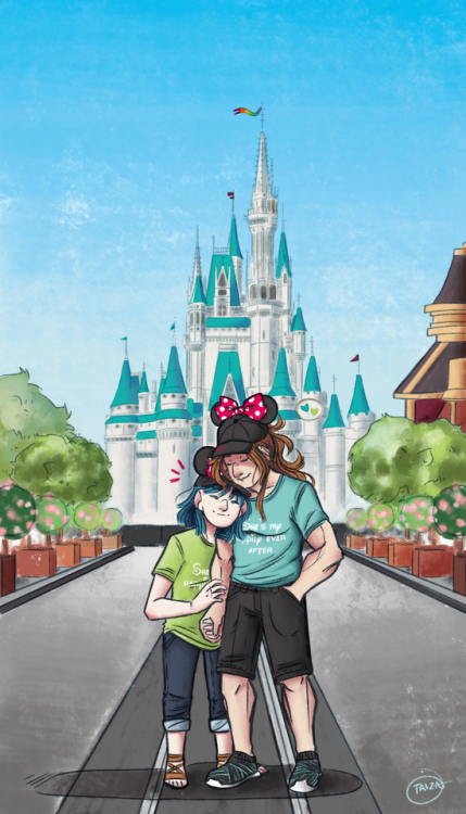 sirazaroff: It aint gay until you posing at Disney. The loverly @theautisticjedi has commissioned me