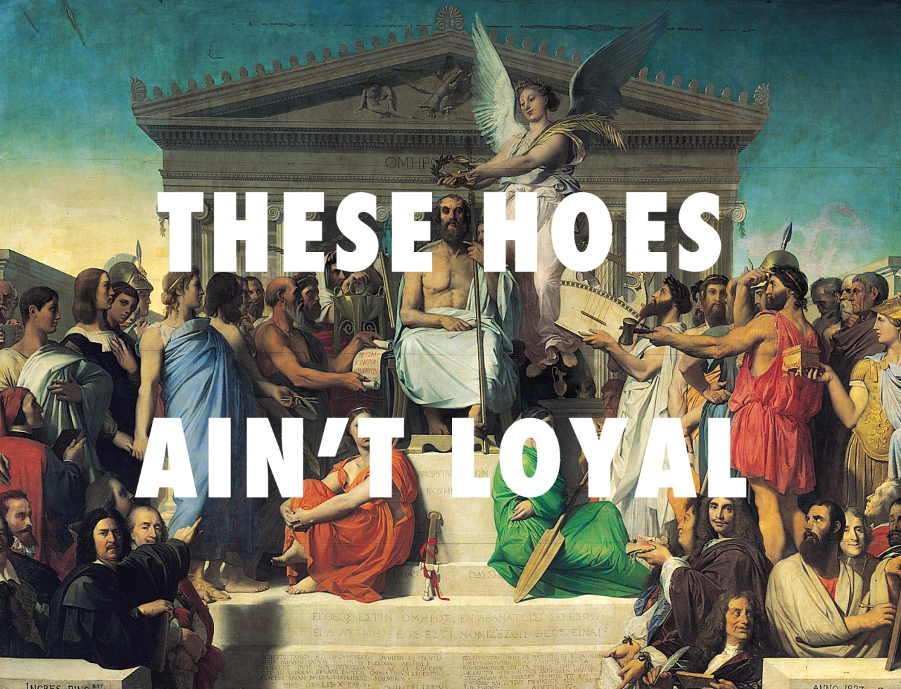 flyartproductions:  I dun everything but trust HomerThe apotheosis of Homer (1827),