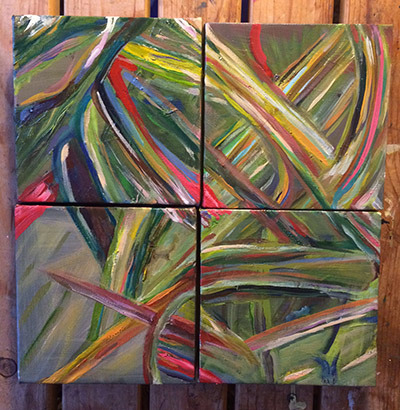 Here’s progress shots of the 1st group of 21 paintings I am working on.This set can be shown a