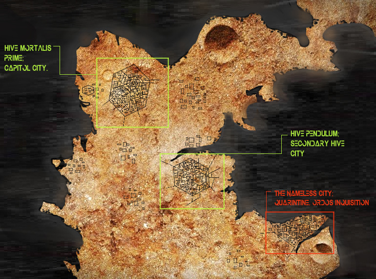 Warhammer 40k World Map The Mouth Of Chaos — Update On The 40K Hive World Map. I Have Set Down...