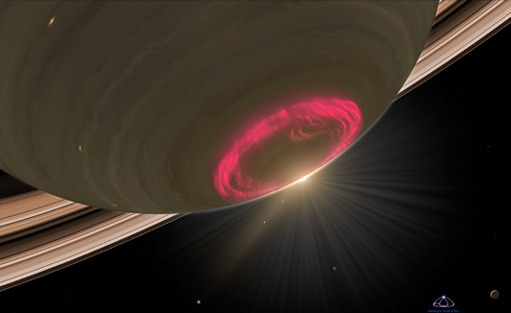 quantumaniac:  Saturn’s Rave Looks like there’s a rave on Saturn. The (top) ultraviolet