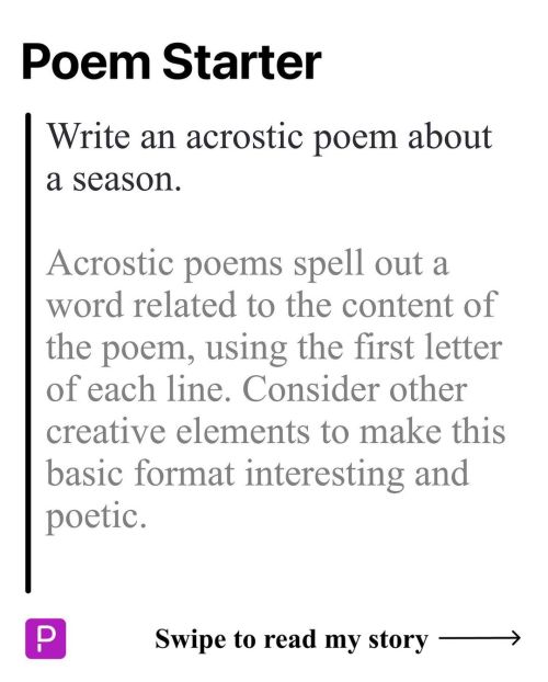 Something simple this week! @daily_prompt #writersofinstagram #acrostic #poetry #poetrycommunity #wr