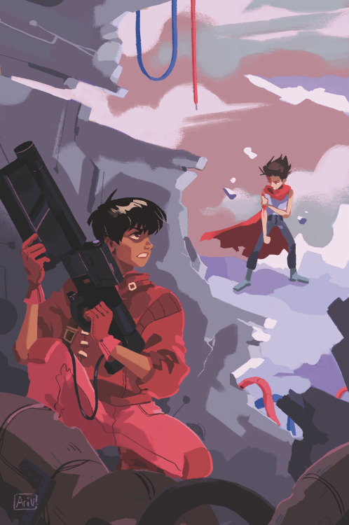 Heres the full art piece i did for the @neotokyozine awhile back!!