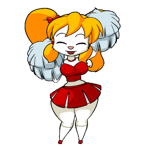 shonuff44: CHEERLEADER SQUEEK   Here is the 3rd gif animation I drew and brought to life by my good friend Katheb  katheb.deviantart.com/. You can see Squeek cheering on my Picarto screen at  https://picarto.tv/ShoNUFF44   X3