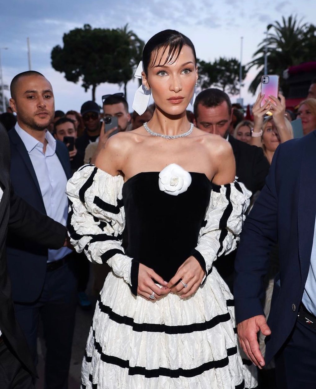 May 25, 2022 - Bella Hadid Wears A Vintage Chanel Dress At Cannes