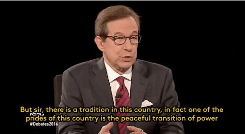 dashbeardconfessional:  mswyrr:  refinery29:  People will tell you who they are. Horrifying? Yes, yes it is. Gifs: PBS  he wants to “keep [us] in suspense” about whether he’s going to sabotage the peaceful transition of power which is absolutely